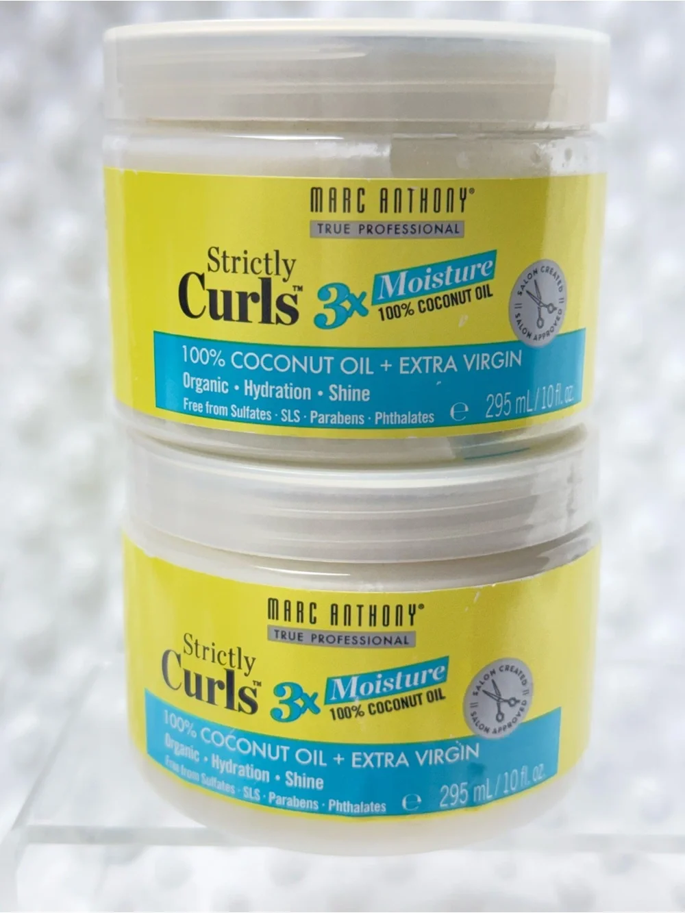 Marc Anthony Strictly Curls 3x Moisture 100% Coconut Oil - 2 containers 10 oz ea